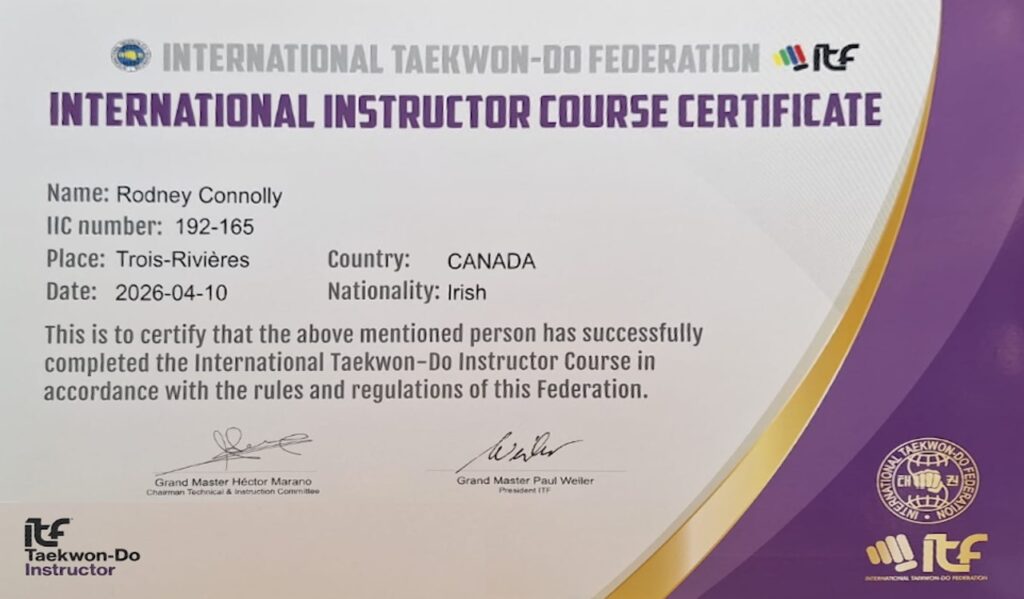 ITF International Instructors Course Certificate - Canada - 2026